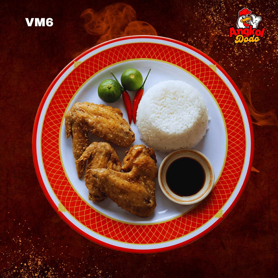Angkol Dodo Fried Chicken Wings with Rice (VM6)