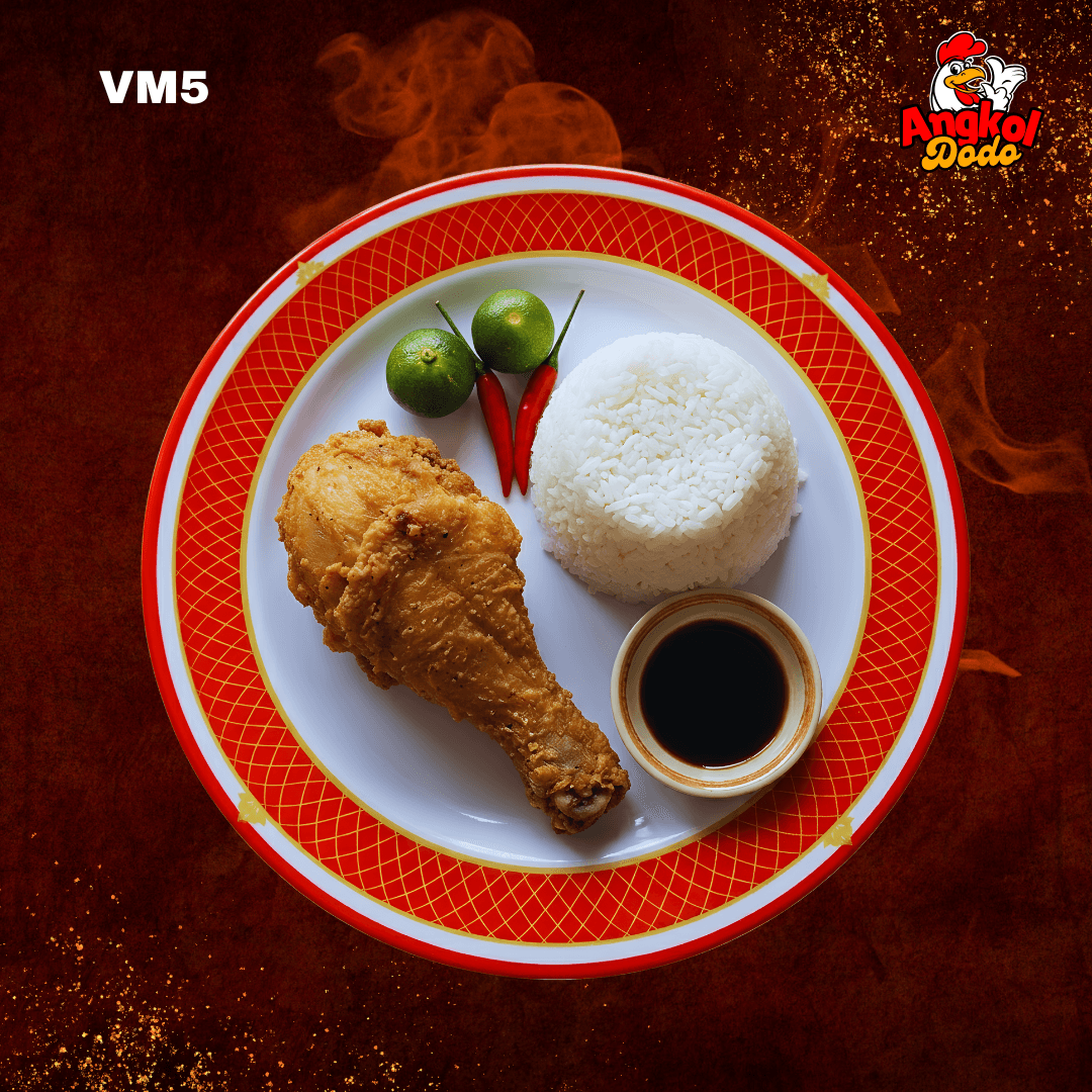 Angkol Dodo Fried Chicken Drumstick with Rice (VM5)