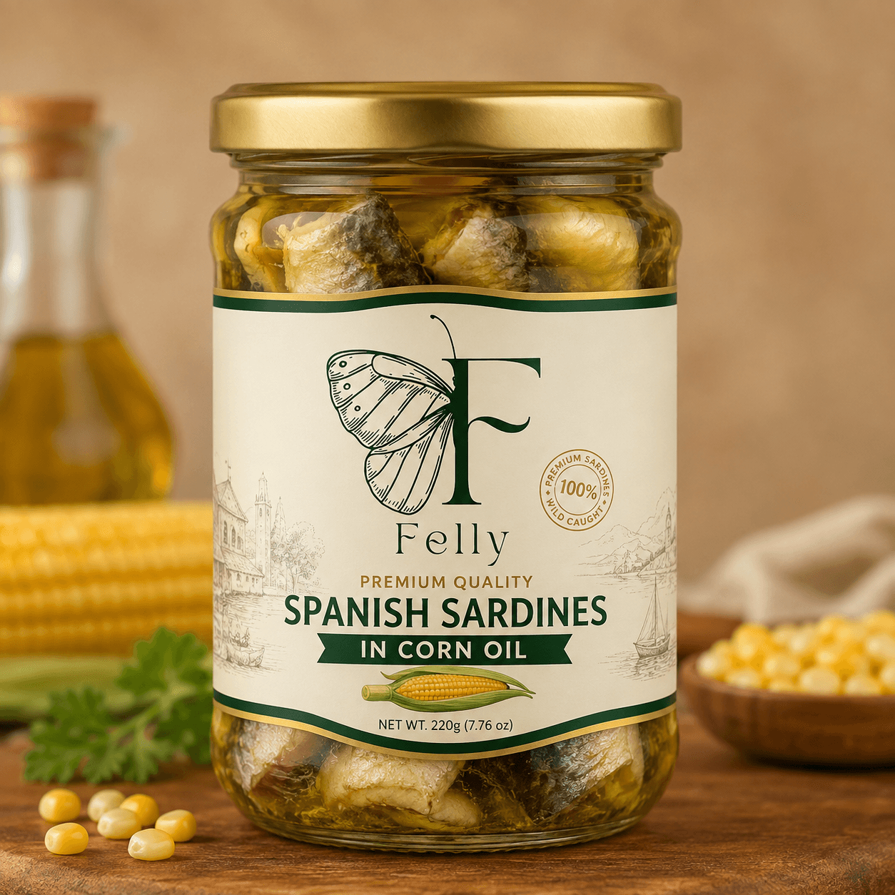 Felly Spanish Sardines in Corn Oil
